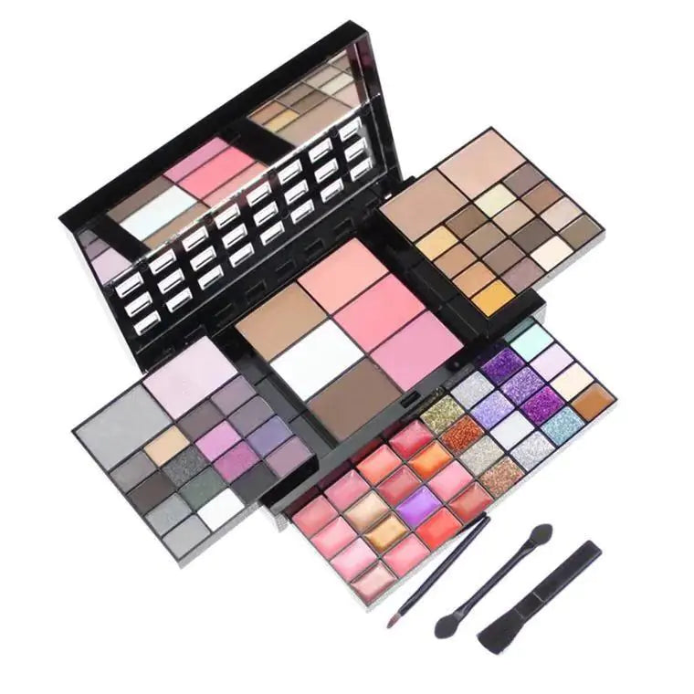 74-Color Makeup Palette Set with Eyeshadow and Highlighter